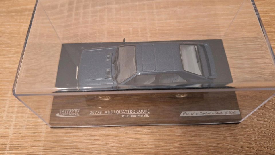 Audi Quattro coupe 1:43, blau, limited Edition,  one  of 678 in Reken