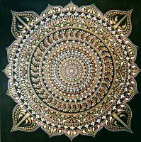 Gold Mandala Canvas 80x80, Dekoration Berlin - Wilmersdorf Vorschau