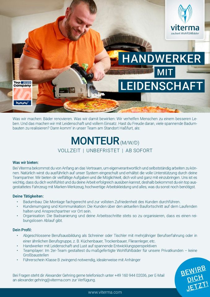 Monteur gesucht in Zeil