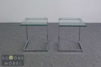 Vintage Beistell- Nacht- Tisch Retro Glas Table Chrom Marke Gebra Berlin - Lichtenberg Vorschau