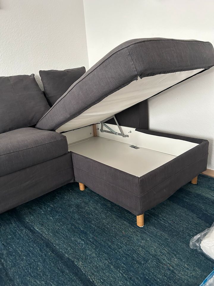 IKEA Grönlid Sofa 3er mit Recamiere mit 2 Bezügen grau und grün in Arnsberg