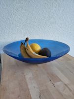 Sehr große Obstschale (40 cm), blaues geriffeltes Glas Bonn - Plittersdorf Vorschau