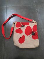 Tolle Handtasche/Shopper aus Leinen "Mohn mit Pailletten" Baden-Württemberg - Gaildorf Vorschau