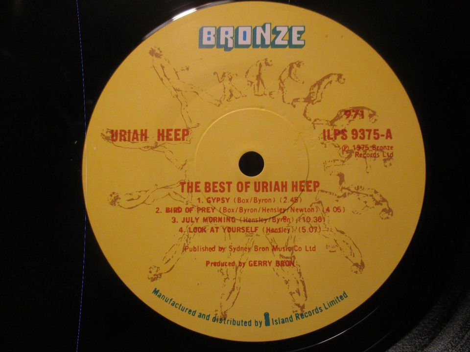 (293) LP Uriah Heep "The Best Of.." (UK75) Bronze ILPS 9375 in Bad Bramstedt