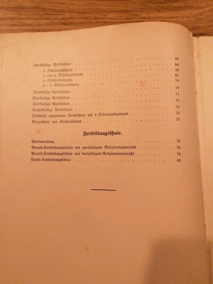 Altes Buch 1927, Antiquität, Lehrordnung f.d. katholischen Religi in Polling Kr Mühldorf a Inn