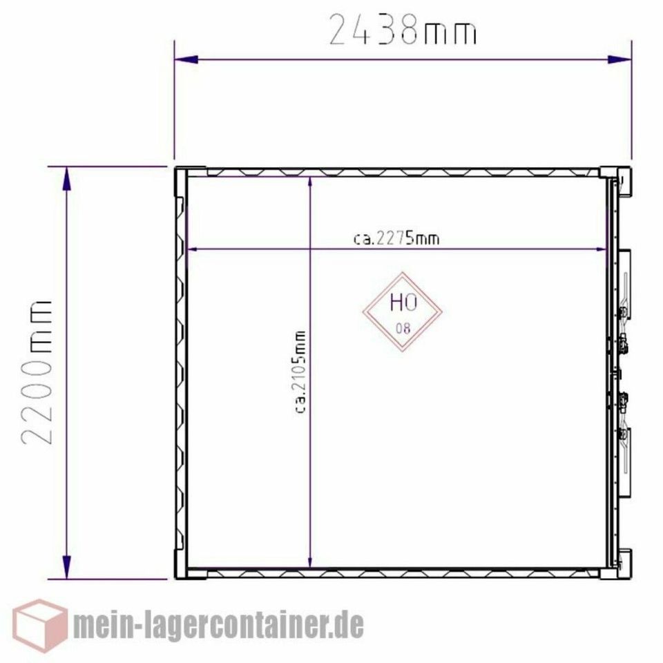 8 Fuß Materialcontainer Lagercontainer massiv inkl. Doppeltür in Hildesheim