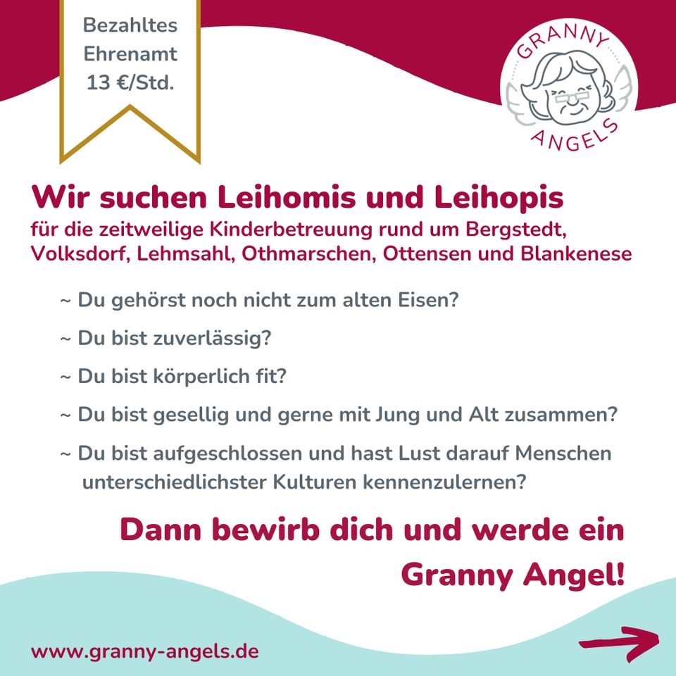 Granny Angels sucht liebevolle Leihoma / Leihopa in Hamburg