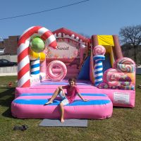 Hüpfburg Candy Leihen Mieten Geburtstag Event Hochzeit Bayern - Winterbach Kr. Günzburg Vorschau