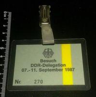 DDR Honecker Staatsbesuch BRD 1986 Orig. Legitimation RAR Hessen - Bad Schwalbach Vorschau
