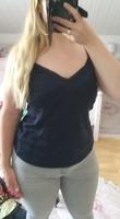 H&M nachtblaues elegantes Top mit Spitze edel party 40 spaghetti Hessen - Solms Vorschau