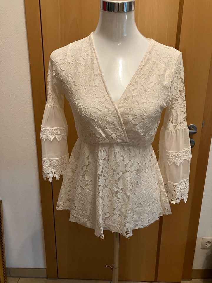 NEW COLLECTION Bluse Oberteil TUNIKA Creme Gr S in Velden