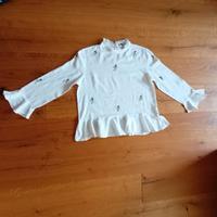 Damen-Bluse mit Perlenapplikationen von Zara, Größe S Niedersachsen - Damme Vorschau
