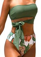 Bandeau-Bikini grün weiß, Größe S, NEU mit Etikett Bayern - Döhlau Vorschau