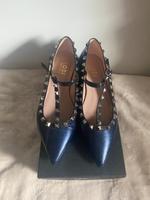 Neu Lodi Ballerina Gr. 39 Blau Metallic Leder Nieten NP 189,90€ West - Nied Vorschau