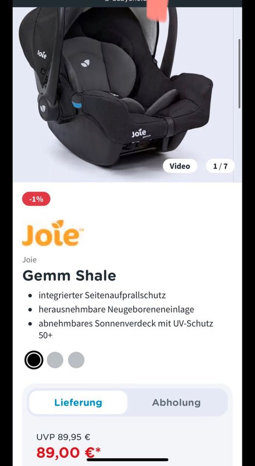 Kindersitz inkl isofix Babyschale Autoschale Autositz joie in Berlin