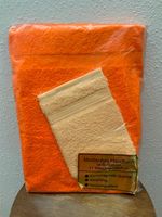 Vintage Handtuch orange Waschlappen beige 70s midcentury Bayern - Ingolstadt Vorschau