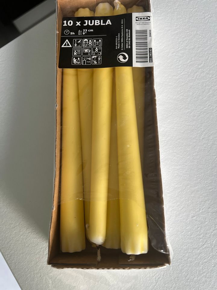 Stabkerzen gelb neu Ikea 6 Stück 23 cm in Kirchlengern