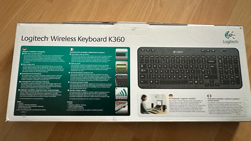 LOGITECH K360, Tastatur, Sonstiges, kabellos, Schwarz logitech in Hilden