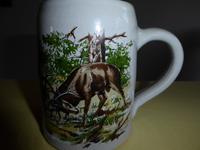 7 Bierkrüge DDR  mit Jagdmotiven Handarbeit Originalzustand Hessen - Bad Hersfeld Vorschau