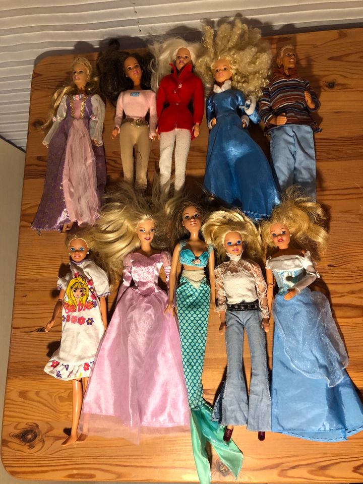 Konvolut Barbie Prinzessinen, Reiterinnen, Pferde, Auto in Deggingen