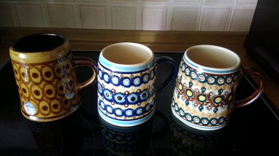 alte Vasen, Krüge,Dosen handbemalte Keramik in Allendorf