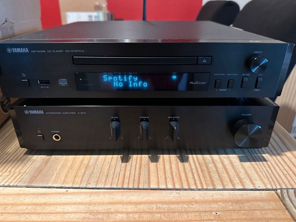 Yamaha - A670 + CD-NT670D + NS-BP301 Lautsprecher in Wörth an der Isar