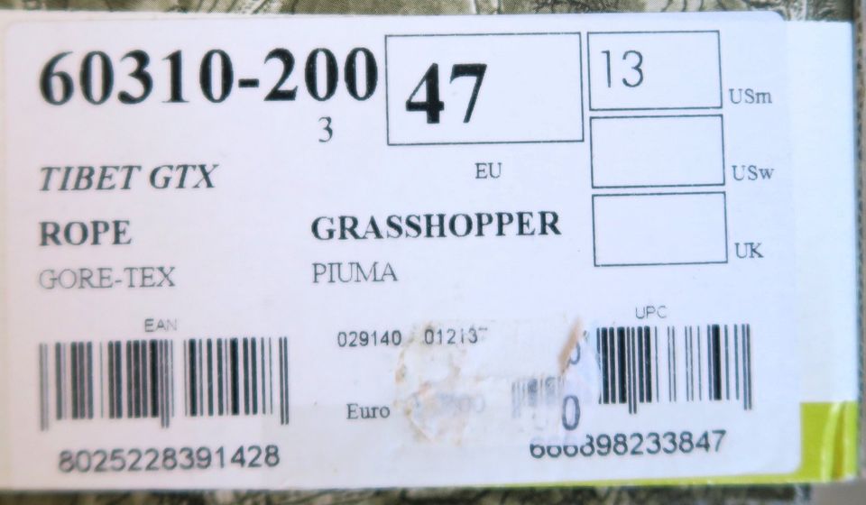 Wanderschuh SCARPA TIBET GTX Gore-Tex - Graphopper - Gr. 47 (TOP) in Dasing