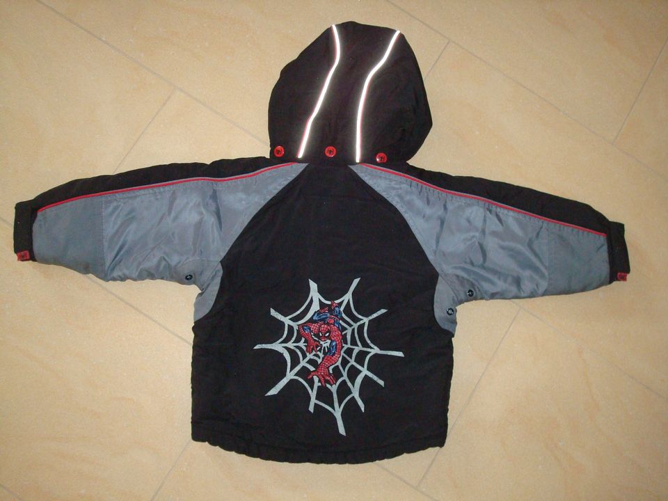 H&M Spiderman Jacke Gr. 92 leichte Winterjacke schwarz grau in Weinbergen