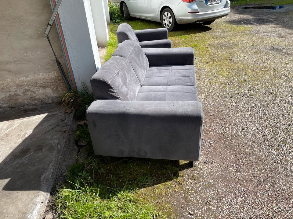 Couch 3er Grau in Gladbeck