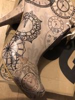DOGO/ Vegane Siefeletten/ Gr.38/ Designerschuhe/ Motiv“Clocks“! Baden-Württemberg - Filderstadt Vorschau