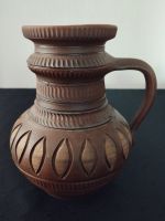 Braune Keramikvase mit Henkel und hübschem Muster Kreis Pinneberg - Quickborn Vorschau