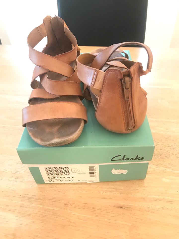 Sandaletten Clarks , Gr 40, hellbraun, Leder in Lübeck