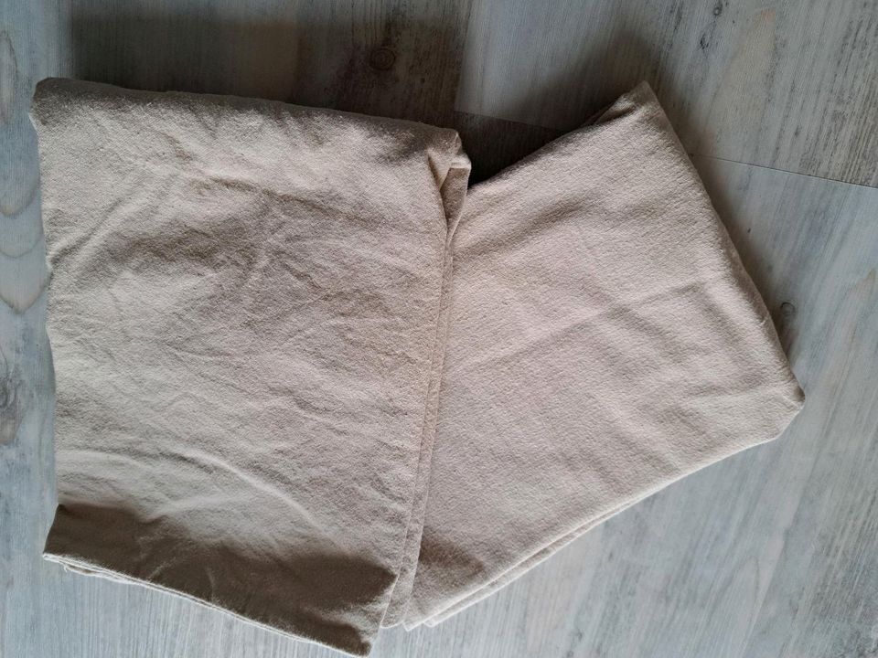 Bettwäsche 230x220 Doppelbett, 2 Kissenbezüge, beige in Welschbillig