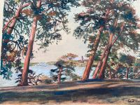 * AQUARELL OTTO ZIESKE 1902-1985 GRUNEWALDTURM HAVEL LANDSCHAFT K Berlin - Charlottenburg Vorschau