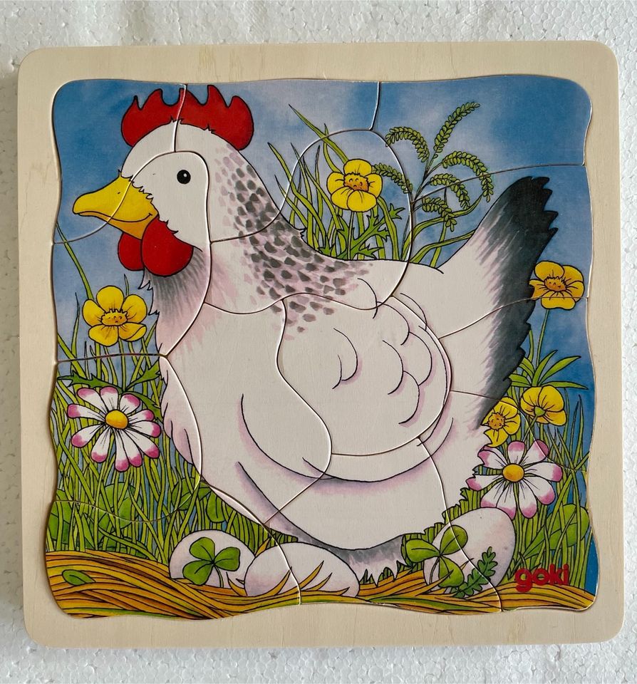 Goki - Lagenpuzzle Schichtenpuzzle Das Huhn 44-teilig in Bonn