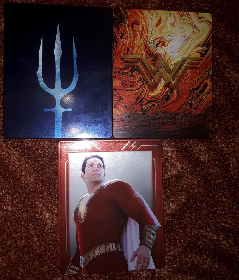 DCEU Filme in Steelbooks Aquaman, Wonder Woman 1984, Shazam in Toppenstedt