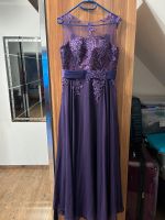 **abendkleid Kleid gr. 40 lila Satin lang perlen neu** Niedersachsen - Neu Wulmstorf Vorschau