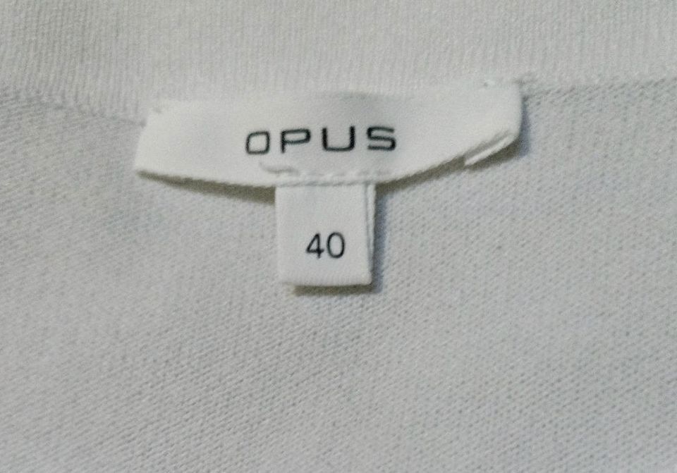 OPUS ❌ LANGARM SHIRT❌PULLI❌WEISS❌GR 40/L❌TROMPETEN ÄRMEL in Schloß Holte-Stukenbrock