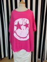 OVERSIZE Shirt knallpink Smiley weiß NEU Gr. 42/44/46 Bayern - Bad Abbach Vorschau