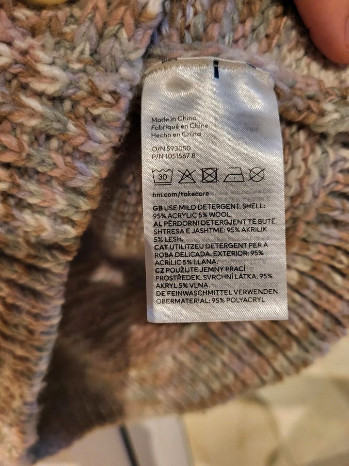 Strickweste wolle bunt 110/116 wie neu, cardigan h&m in Regenstauf