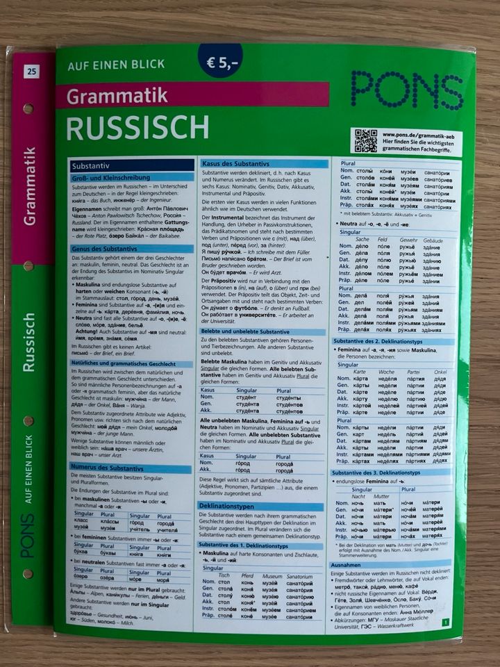 Russische Grammatik in Dresden