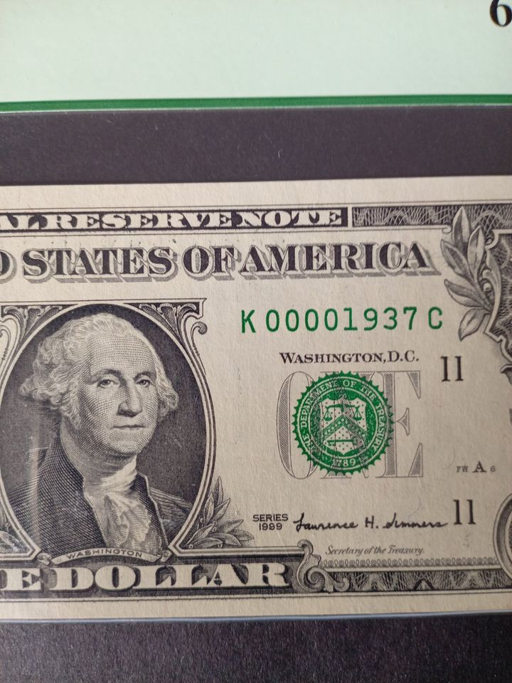 Banknote 1 Dollar PCGS gradiert in Freilassing