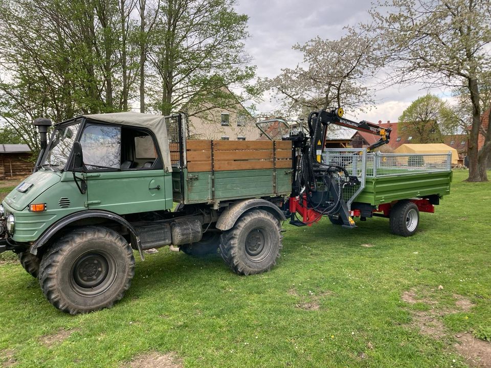 Rückewagen Kipper Einachser Meterholzwagen Kran Forstkran in Altheim (Alb)