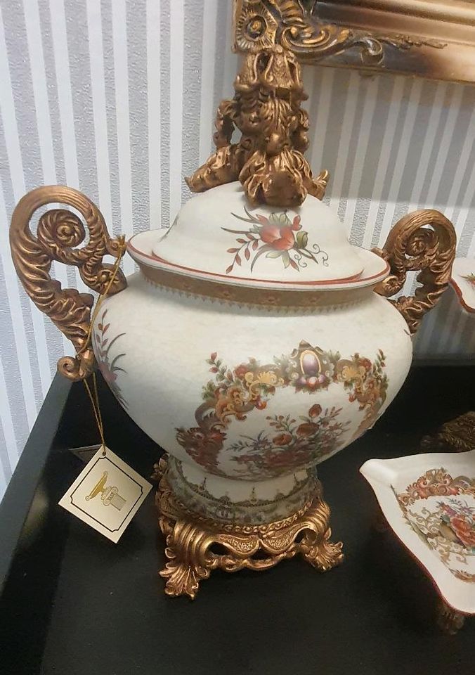 Goldvase Griechische Vase set mit 2 Aschenbechern in Lünen