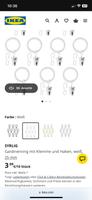 20 Ikea Syrlig Gardinenring Vorhang Ringe Haken Klemme weiß 25mm Köln - Ehrenfeld Vorschau