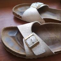 Birkenstock Modell Madrid weiß Schlangenoptik snake Gr. 42 Bayern - Laufach Vorschau