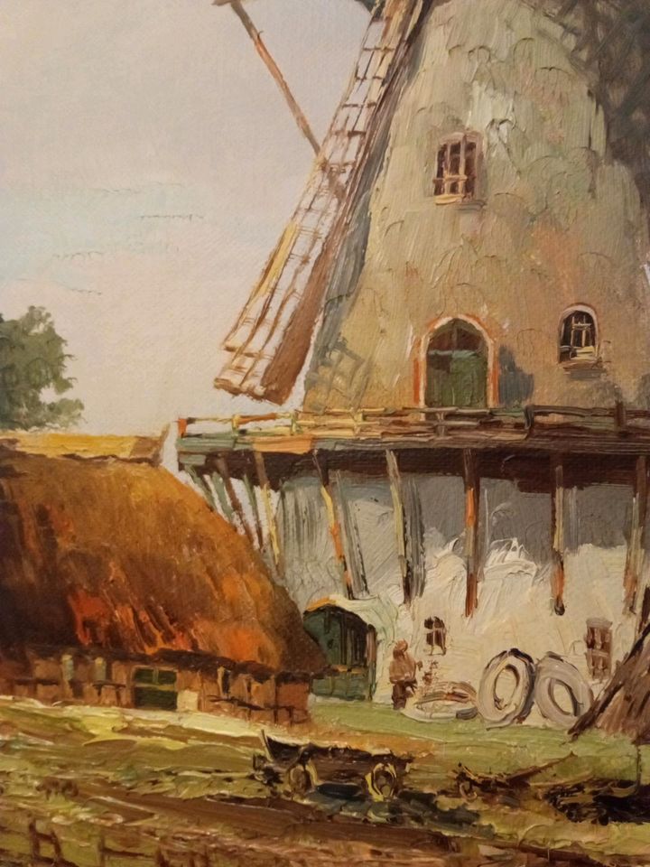 Arno Lemke Muenchen Gemälde Landschaft Öl auf Leinwand in Jever