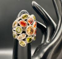 ❤️ Breiter Designer Ring mit multicolor Steinen 925 Sterling Nordrhein-Westfalen - Moers Vorschau
