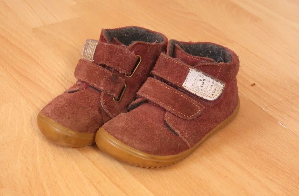 Filii Barfuß Halbschuhe Fleece bordaux Gr. 22 ISL 144 in Dresden