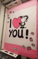 Sheepworld fleece Decke 140 rosa weiß i love you herz ohne dich Wuppertal - Elberfeld Vorschau